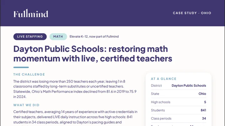 First page of the Dayton Public Schools case study (PDF)
