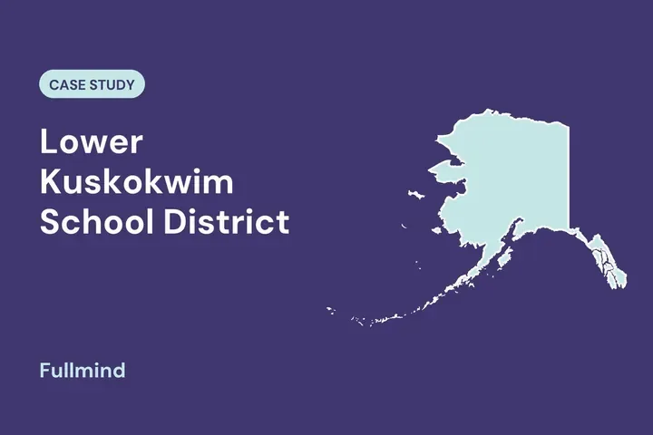 Alaska map highlighting Lower Kuskokwim School District, a Fullmind case study
