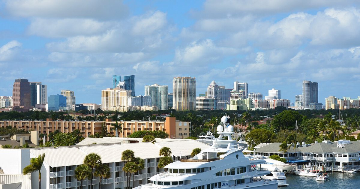 Downtown Fort Lauderdale skyline in Broward County, Florida